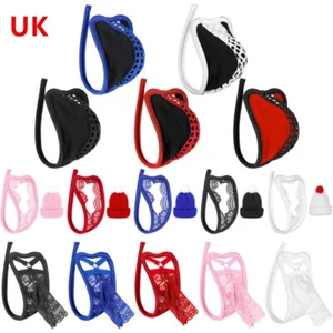 UK Men's Lace Frilly Invisible C-String Girlie C-Strap Briefs Thongs Underwear - Picture 1 of 177
