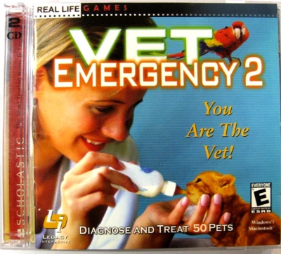 Vet Emergency 2 - CD-ROM 2CDs Diagnose and Treat 50 Pets Windows/MAC, Ships Free - Image 1 of 2