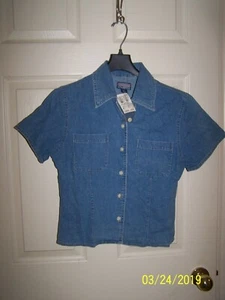 Top donna 100% cotone DENIM 100% comfort Old School nuovo con etichetta - taglia 8 - ret. 78€ - Foto 1 di 2