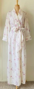 Vintage Ralph Montenero for Blanche S Pink Floral Nylon Gown & Robe Peignoir Set - Picture 1 of 5