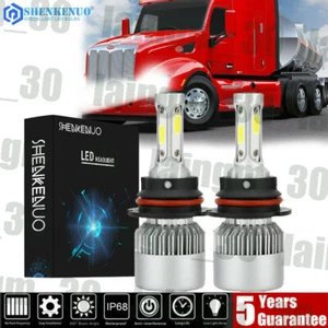 2X 9007 HB5 LED Bulbs Headlight lamps For 2000-2016 PETERBILT PETE HID Xenon - Picture 1 of 9