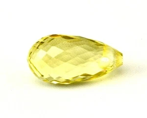 SHOLA Echt 13,60 Ct Natürlicher Lemon Citrin mit Loch aus Madagaskar - Bild 1 von 2