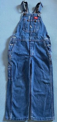 Молодежь DICKIES нагрудник комбинезон джинсы синий джинсовой ткани хлопок размер маленький - Изображение 1 из 4
