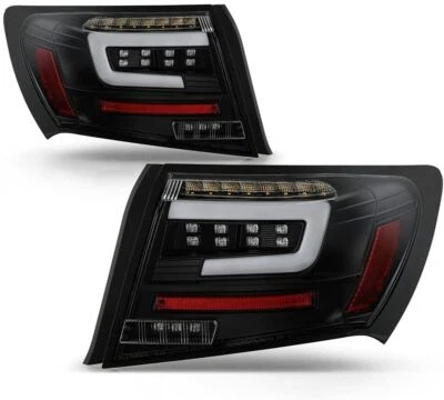 For 2008-2011 Subaru Impreza/WRX Sedan Black Smoke LED Tube Tail Lights Lamps Foto 1 de 4