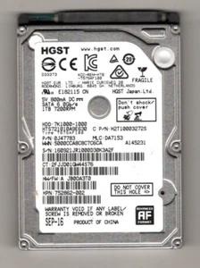 HGST 1Tb 2.5" HDD HTS721010A9E630 (See Test Report) - Photo 1/2