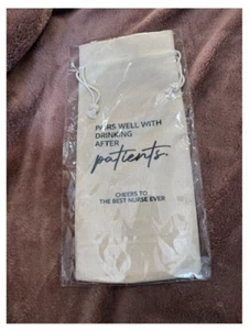 Nurse Gift Wine Bag Beige Patients Nursing Gift Bag for Nurse Appreciation - Picture 1 of 1