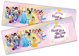 x2 Personalised Birthday Banner Princess Children Party Decoration Poster 20 - Picture 1 of 4