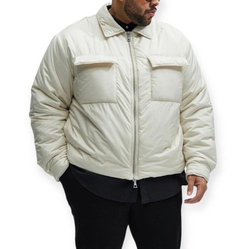 OFF WHITE Giubbotto imbottito uomo zip bianco sporco taglia XXXL