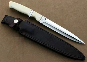 Hand Forged J2 Steel Loveless Style Big Bear Sub-Hilt Fighter Dagger Knife - Picture 1 of 1