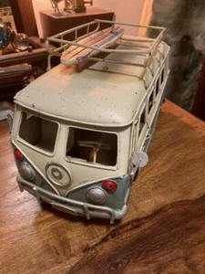 Showa Retro Tin Car Camper Van Volkswagen Bus from Japan Vintage Toy item Rare - Picture 1 of 20