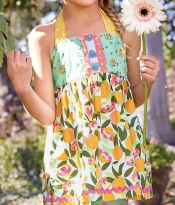 Matilda Jane Girls Brilliant Daydream You're A Peach Tunic Halter Top Size 10 - Image 1 of 4