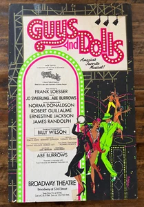 Seltene Broadway Revival Jungs und Puppen 1976 Robert Guillaume Fensterkarte 14x22 - Bild 1 von 9