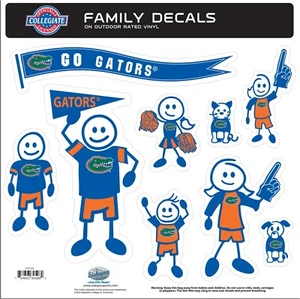 Florida Gators Family Decals 9 Piece Multi-Use 11"X11" Indoor/Outdoor Vinyl - Picture 1 of 3