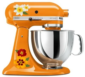 Pretty Lily and Garden Flower Kitchenaid Mixer Mixing Machine Decal Art Set - Picture 1 of 1
