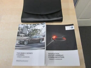BMW 5 SERIES TOURING ESTATE OWNERS MANUAL + HANDBOOK WALLET 2013-2016 SAT NAV - Picture 1 of 1