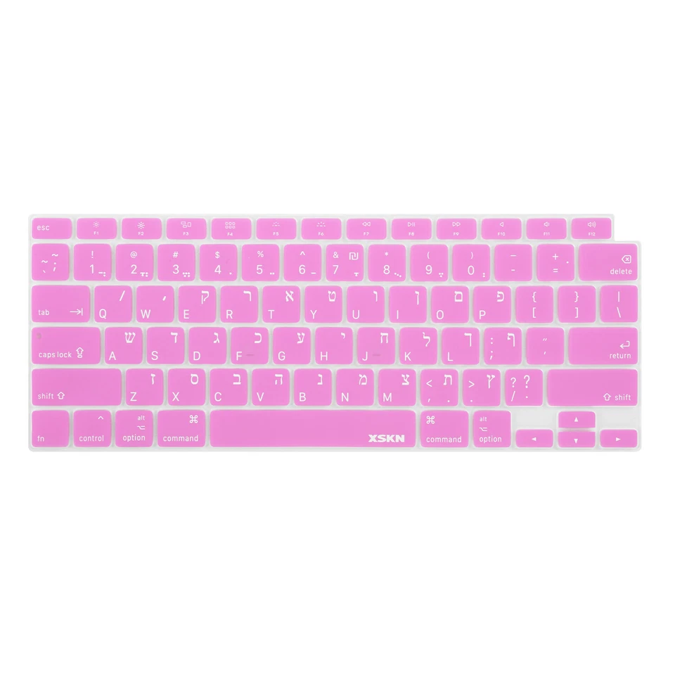 XSKN US Hebrew Keyboard Cover for Macbook Air 13.3 with Touch ID A2179 A2337 M1 - Image 1 of 4