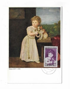 Saar 1953 Halbpost auf besserer Maxikarte - Bild 1 von 2