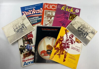 LOT Rochester Sports Red Wings, Griffins, Original Photos,  Programs & More! - Image 1 of 3