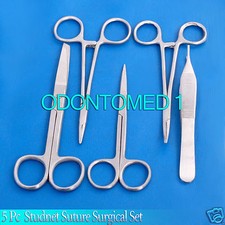 5 PC STUDENT SUTURE SURGICAL KIT INSTRUMENTS LAB SET DS-694