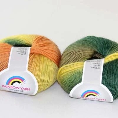 C New 2Skein*50g Cashmere Wool Rainbow Wrap Shawl Knitting Hand Knitwear Yarn 04 - Image 1 of 4