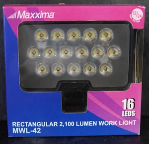 Maxxima MWL-42 Rectangular 16 LED Work Light 2,100 Lumens 12/24VDC - Picture 1 of 3