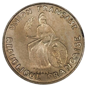 Polynésie française - 50 centimes ESSAI 1948 E.F.O nickel bronze KM.E2 monnaie - Imagen 1 de 2