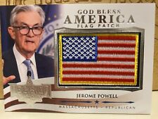 2022 DECISION FED CHAIR JEROME POWELL GOD BLESS AMERICA CARD #PG27.  silver!