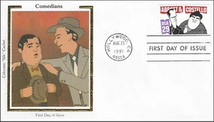 Comedians Movie Stars Abbott And Costello USA 2562 Colorano Silk FDC 1991 - Picture 1 of 1