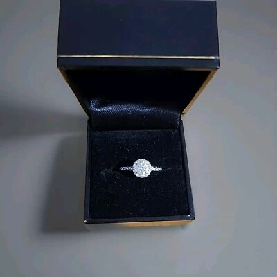 Anillo de compromiso David Yurman usado, platino .51ctw, color H, claridad VS2 Foto 1 de 4
