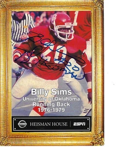 BILLY SIMS HANDSIGNIERTES 6X8 FOTO - OKLAHOMA SOONERS - HEISMAN TROPHY - BILD 2 - Bild 1 von 1
