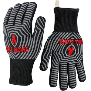 BBQ Gloves, Oven Gloves 1472℉ Extreme Heat Resistant, Grilling Gloves Silicone - Picture 1 of 7