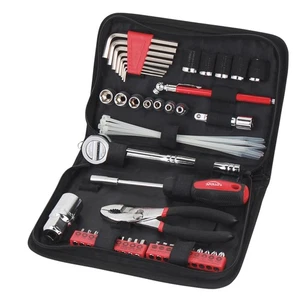 56 Piece Compact SAE Auto Tool Set in Zippered Case, Small Mechanic Tool Set ... - Picture 1 of 6