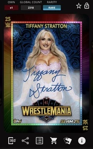 TOPPS WWE SLAM DIGITAL TIFFANY STRATTON RARE WRESTLEMANIA 25 - Bild 1 von 2