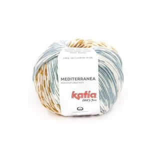 Katia Wool Mediterranea Cotton 100g=230m Jacquard Pattern - Picture 1 of 8