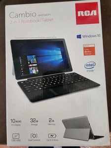 RCA Cambio 10.1 inch 2-in-1 Notebook/Tablet (32GB, 2GB Memory, 1280x800)... - Picture 1 of 5
