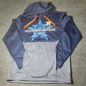 NWOT Houston Astros Long Sleeve Hoodie T-Shirt Size Men’s Large Navy Blue - Picture 1 of 5