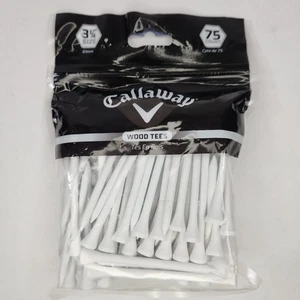 Callaway 3 1/4" Holz Golf Tees 75 Stück Paket CT27011 - weiß - Bild 1 von 2