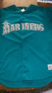 VTG Ken Griffey Jr. Seattle Mariners Jersey #24 SIZE LARGE Stitched MAJESTIC USA - Picture 1 of 5