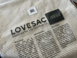 Lovesac Natural Roped Weave Pillow Cover NEW 18x18 - Picture 1 of 3