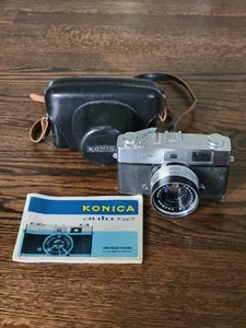Vintage Konica Auto S2 35mm Camera 45mm F 1.8 lens Rangefinder Leather Case 1965 - Picture 1 of 9