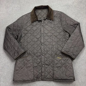 Barbour Jacket Adult Large Brown Quilted Country Field Coat Hunting Mens - Picture 1 of 10