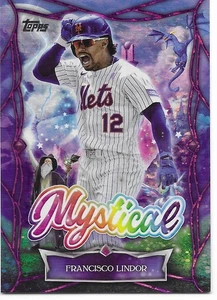2025 Topps Update Mystical Pink Foil Francisco Lindor (#MYS-7) Mets SP - Picture 1 of 2