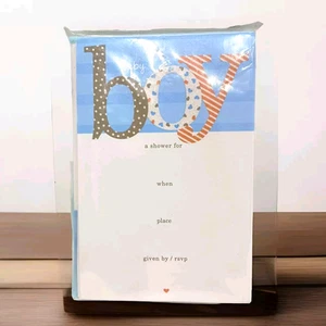 American Greetings Baby Boy Shower Invitations Qty 20 - Picture 1 of 4