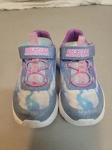 Zapatillas Sketchers Rainbow Racer Rosa Brillo Iluminadas Talla 9 Espuma con Memoria - Imagen 1 de 6