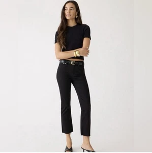 J Crew 9" Demi-Boot Crop Jean en Negro Mujer Talla 25 - Imagen 1 de 13