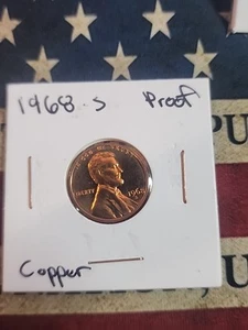 1968 S Lincoln Memorial Penny Brilliant Uncirculated BU Red Cent - Picture 1 of 3