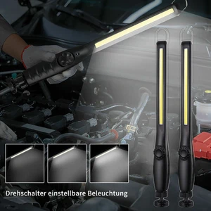 2x COB LED KFZ Arbeitsleuchte Akku Werkstattlampe Handlampe Magnet Stablampe DE - Bild 1 von 14