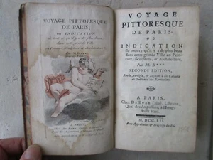 DEZALLIER D'ARGENVILLE : VOYAGE PITTORESQUE DE PARIS, 1752. 4 planches - Picture 1 of 20