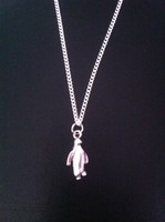 SILVER PENQUIN CHARM NECKLACE PENDANT 18" CHAIN FREE GIFT BAG UK SELLER  