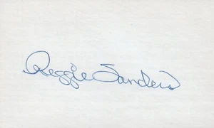 Reggie Sanders 1974 Detroit (Dec. 2002) Signed 3x5 Index Card with JSA COA - Picture 1 of 2